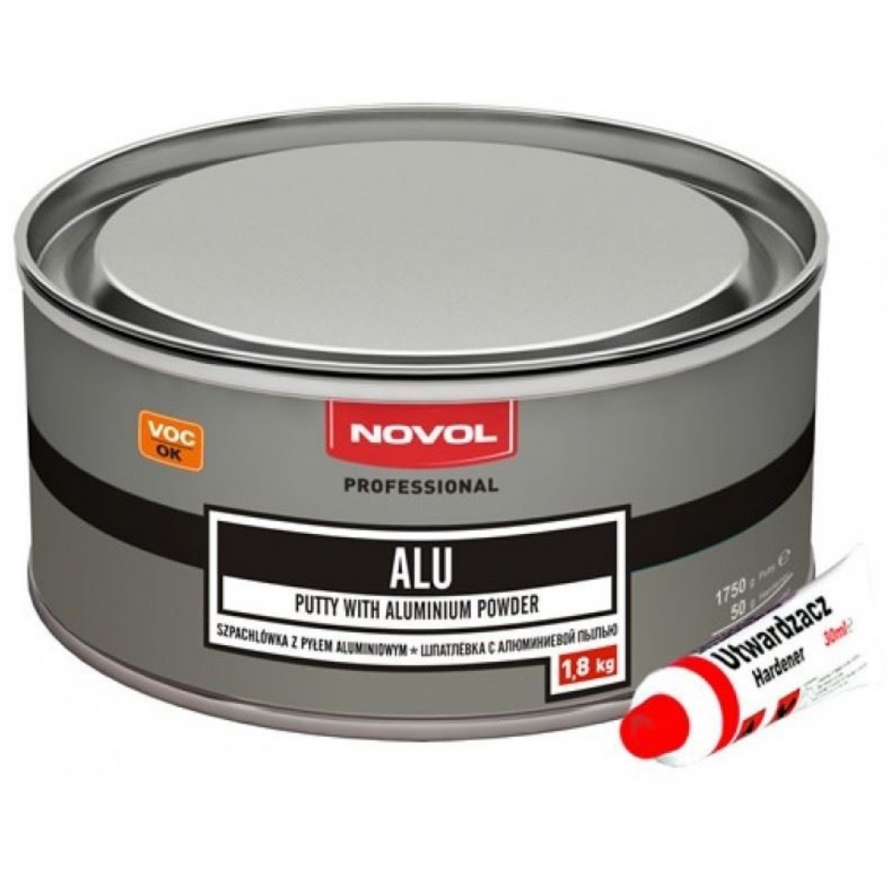 Шпатлёвка  NOVOL   ALU  алюм. 1,8 кг. 6шт./кор.