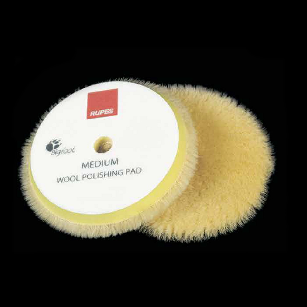 Полировальный диск, из натуральной шерсти, жёлтый, средней жёсткости, d130/145мм