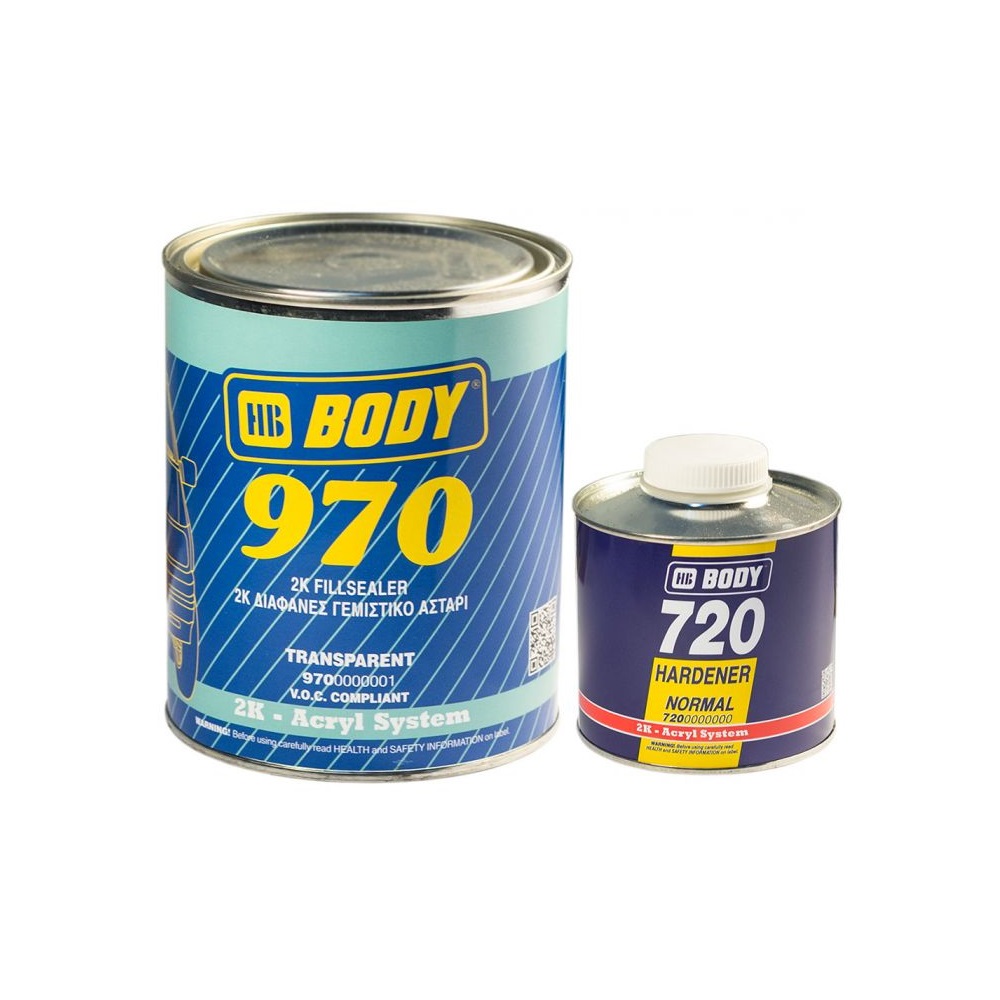 Грунт   BODY  970   изолятор 4:1 с отв. 729, полупрозр (1л+0.5л.)  6шт./кор. 