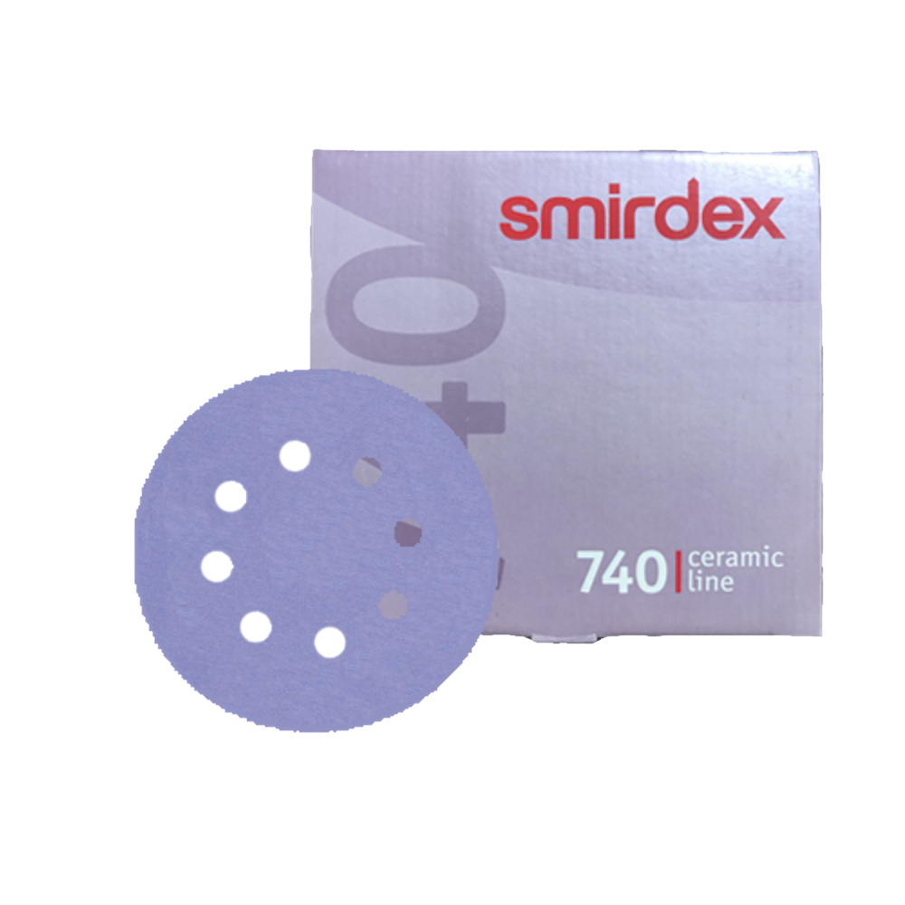 Абразивный круг Smirdex ceramic P320, D125mm, 8 отв.