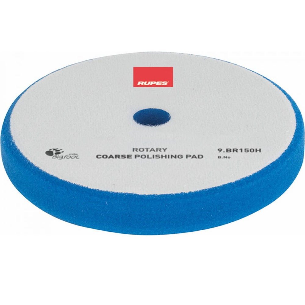 Полировальник синий, поролоновый, жесткий, d135мм, липучка Velcro