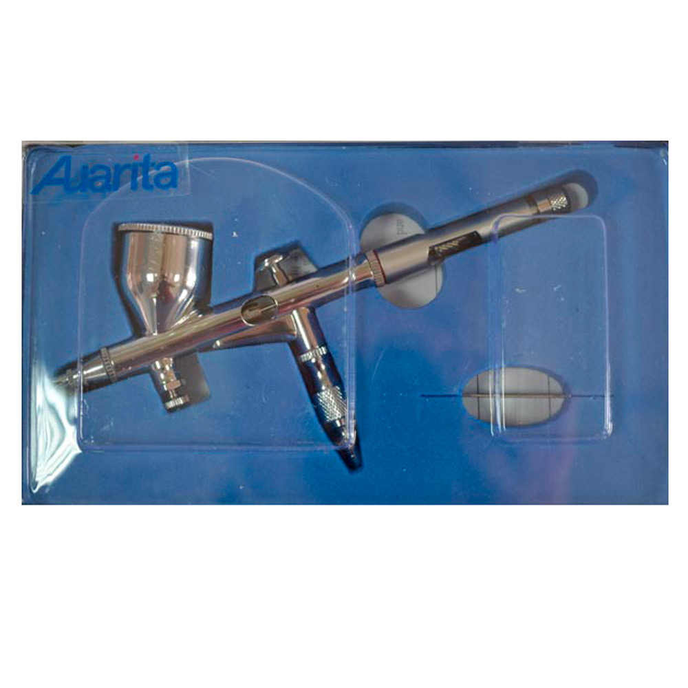 Аэрограф A-180 двойного действия, сопло 0,25мм, верхний бачок 9мл, давл. 1-3 атм. NEW