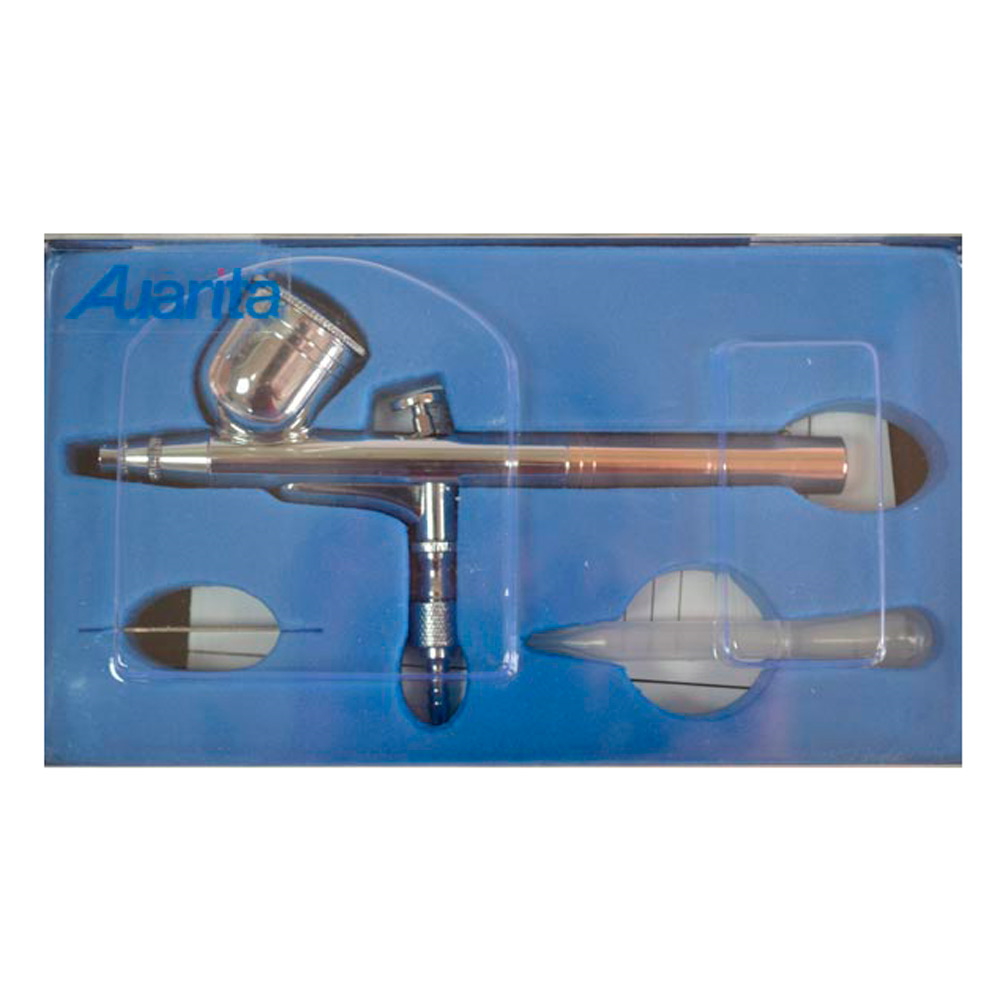 Аэрограф A-185 двойного действия, сопло 0,3мм, верхний бачок 7мл, давл. 1-3 атм. NEW