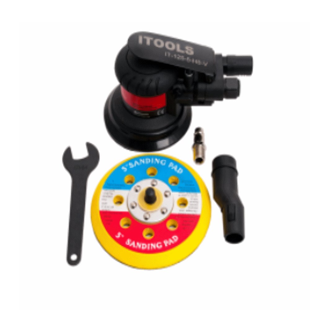Машинка шлифовальная пневматическая ITOOLS, орбита 2,5 мм, подложка 152 мм 15 отверстий