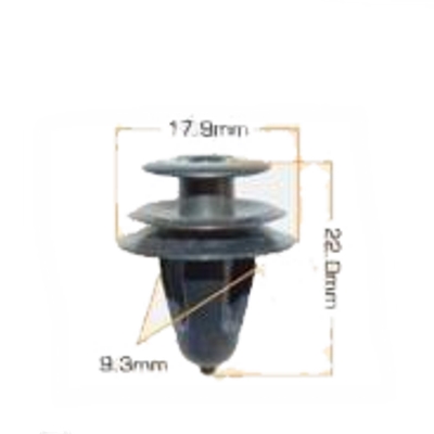 Клипса крепежная AS- 056 темно-серая