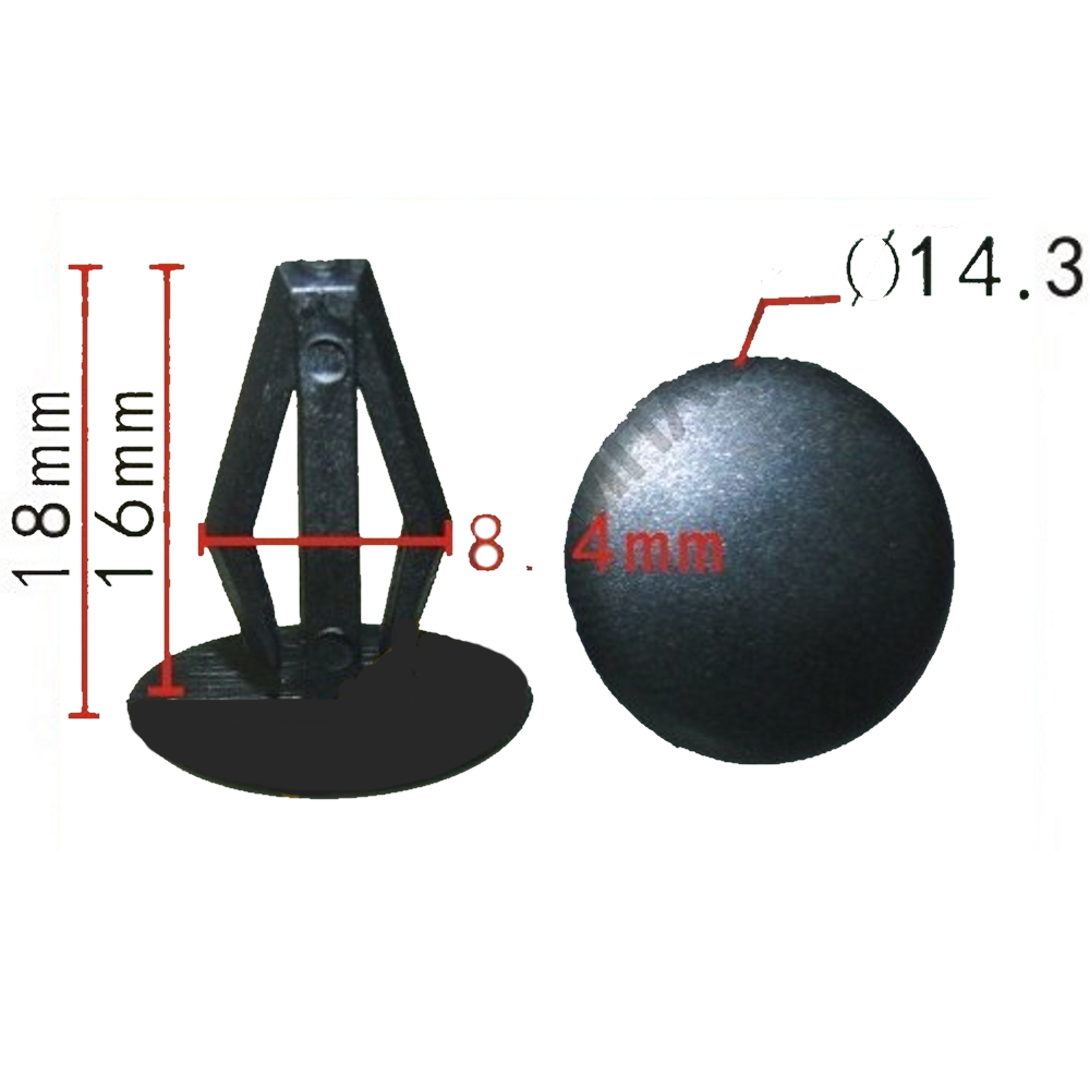 Клипса крепежная AS- 006