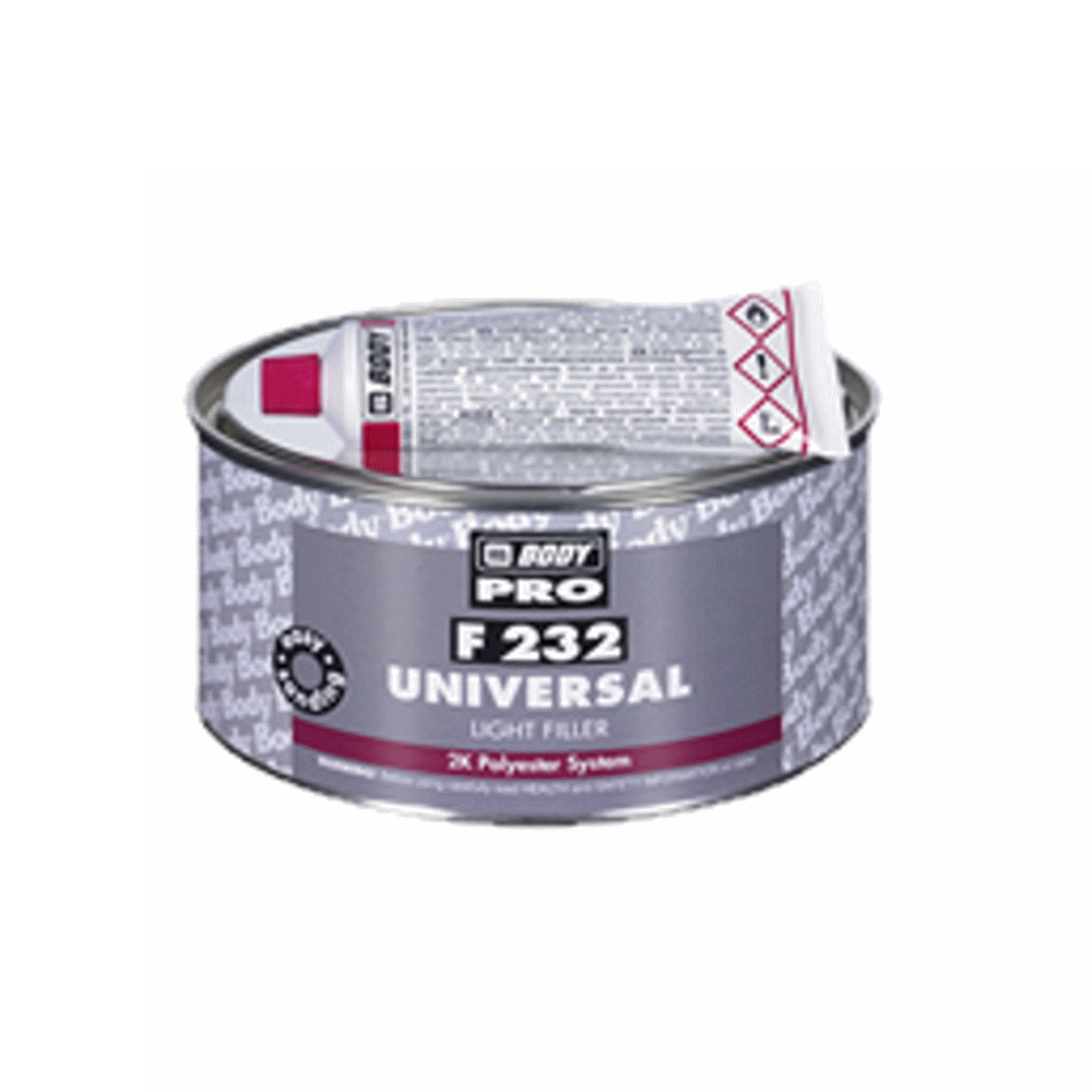Шпатлевка   BODY  F232  LIGHT FILLER  металл, гальв. и оц.  1.0 л. 6шт./кор.