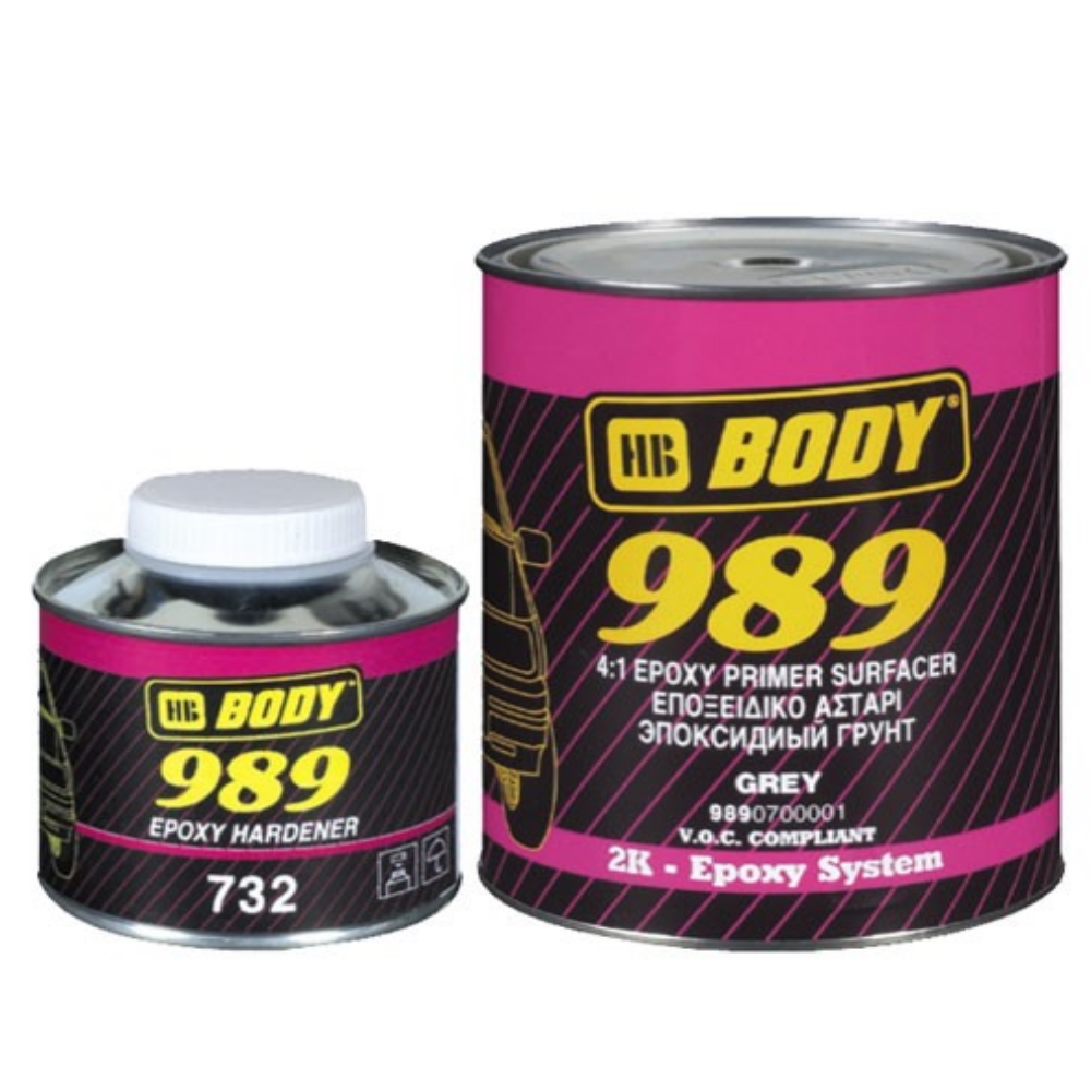 Грунт   BODY  989   EPOXY 2К эпокс. антикор. изолятор  с отв-лем (1л+ 0.25л).6шт./к.